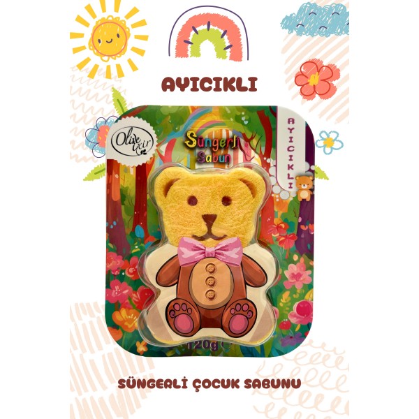 Ayıcıklı Süngerli Sabun