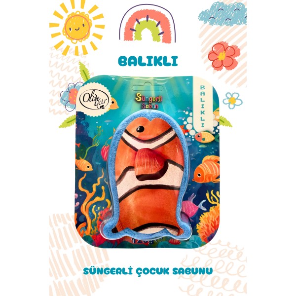 Balıklı  Süngerli Sabun